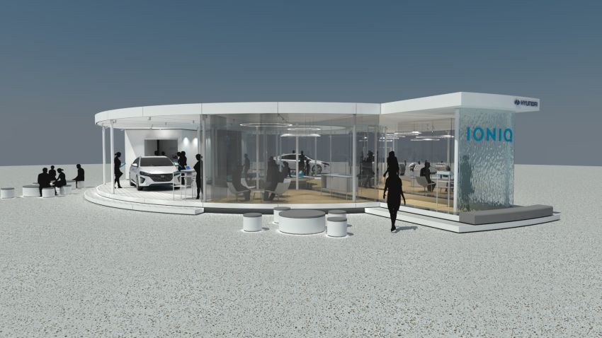 Der IONIQ-Info-Pavillon in Frankfurt 